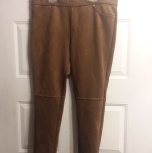 Faux suede pants